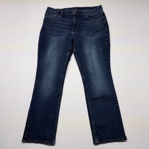 Lee Riders Midrise Straight Leg Jeans Dark Wash Denim Stretch 14P